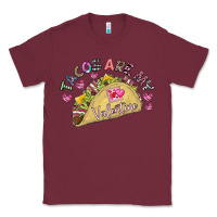 Burgundy Tacos Are My Valentine Classic Tee - CowhideDigitalArt