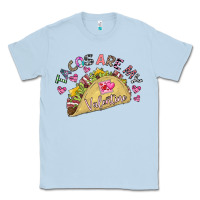 Dusty Blue Tacos Are My Valentine Classic Tee - CowhideDigitalArt