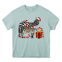 Arona Christmas Zebra Baby And Mama Heavy Core Tee - LillyAllenDesigns