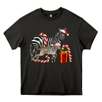 Asphalt Christmas Zebra Baby And Mama Heavy Core Tee - LillyAllenDesigns