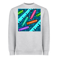 Heather Grey school pencil seamless pattern Heavyweight Sweatshirt - BundleAndBundleShop