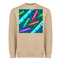 Mushroom school pencil seamless pattern Heavyweight Sweatshirt - BundleAndBundleShop