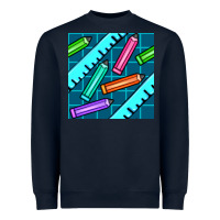 Navy school pencil seamless pattern Heavyweight Sweatshirt - BundleAndBundleShop