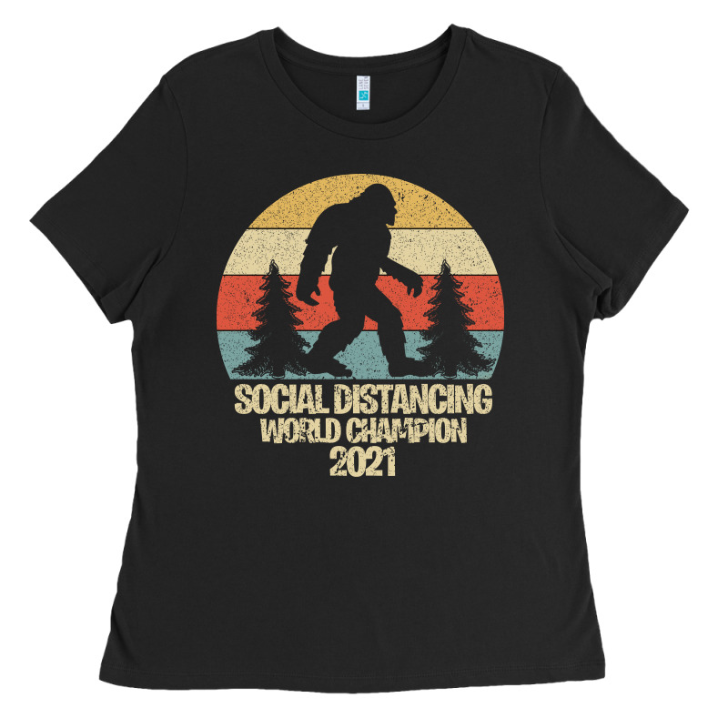 Bigfoot Social Distancing World Champion Ladies Tee by Bettercallsaul | Teevron