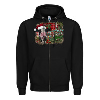 Black merry christmas Zipper Hoodie - SublimationCraftShop