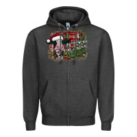 Charcoal Heather merry christmas Zipper Hoodie - SublimationCraftShop