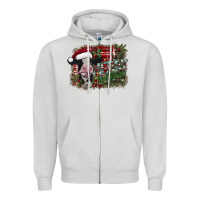 Dove Grey merry christmas Zipper Hoodie - SublimationCraftShop