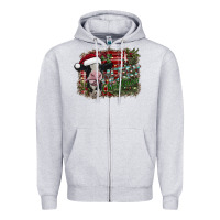 Heather Grey merry christmas Zipper Hoodie - SublimationCraftShop