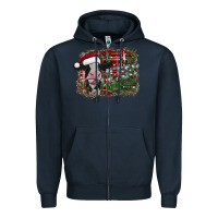 Navy merry christmas Zipper Hoodie - SublimationCraftShop