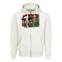 Oatmeal Heather merry christmas Zipper Hoodie - SublimationCraftShop