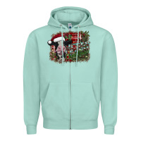 Seafoam merry christmas Zipper Hoodie - SublimationCraftShop