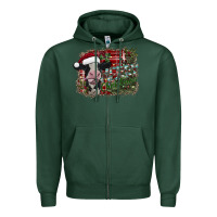 Sports Green merry christmas Zipper Hoodie - SublimationCraftShop