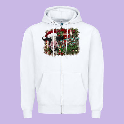 Merry Christmas Zipper Hoodie Designed By Sublimationcraftshop