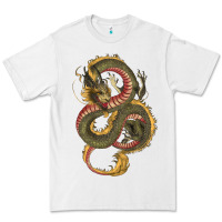 White green and yellow dragon Premium Tee - RanaPortraitStore
