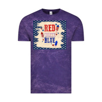 Cloud Purple red white blue Vintage Tee - TumblerDesignByShophia