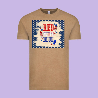 Red White Blue Vintage Tee Designed By Tumblerdesignbyshophia