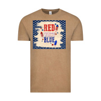 Vintage Coffee red white blue Vintage Tee - TumblerDesignByShophia