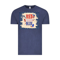 Vintage Denim red white blue Vintage Tee - TumblerDesignByShophia