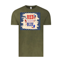 Vintage Olive red white blue Vintage Tee - TumblerDesignByShophia