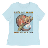 Baby Blue Let's Eat Trash & Get Hit By A Car Ladies Tee - Bettercallsaul