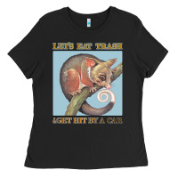 Black Let's Eat Trash & Get Hit By A Car Ladies Tee - Bettercallsaul