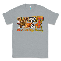 Heather Grey WTF Wine Turkey Family Classic Tee - texasbilliewilder