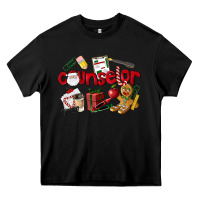 Black Counselor Christmas Heavy Core Tee - LillyAllenDesigns