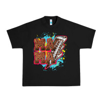 Black Mama Football lightning bolt Urban Heavy Tee - HowdyJamesFarm
