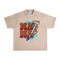Mama Football Lightning Bolt Urban Heavy Tee | Teevron