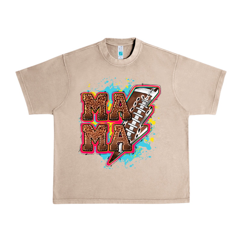 Mama Football Lightning Bolt Urban Heavy Tee by HowdyJamesFarm | Teevron