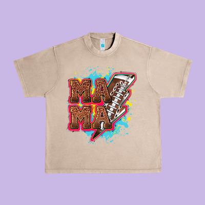 Mama Football Lightning Bolt Urban Heavy Tee Designed By Howdyjamesfarm