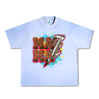 Grape Ice Mama Football lightning bolt Urban Heavy Tee - HowdyJamesFarm
