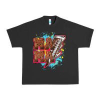 Pigment Black Mama Football lightning bolt Urban Heavy Tee - HowdyJamesFarm