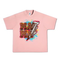 Salmon Mama Football lightning bolt Urban Heavy Tee - HowdyJamesFarm