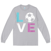 Moon Dust Soccer Gift for Girls Women I Love Soccer Vintage Long Sleeve Tee - minhPixels