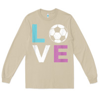 Mushroom Soccer Gift for Girls Women I Love Soccer Vintage Long Sleeve Tee - minhPixels