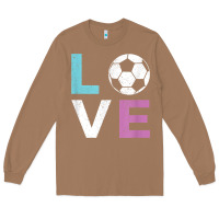 Toasted Coconut Soccer Gift for Girls Women I Love Soccer Vintage Long Sleeve Tee - minhPixels