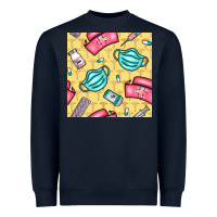 Navy nurse medicine seamless pattern Heavyweight Sweatshirt - BundleAndBundleShop