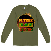 Army Green Future black queen Long Sleeve Tee - HowdyJamesFarm