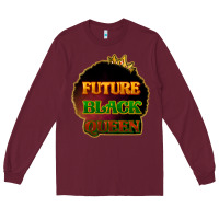Burgundy Future black queen Long Sleeve Tee - HowdyJamesFarm
