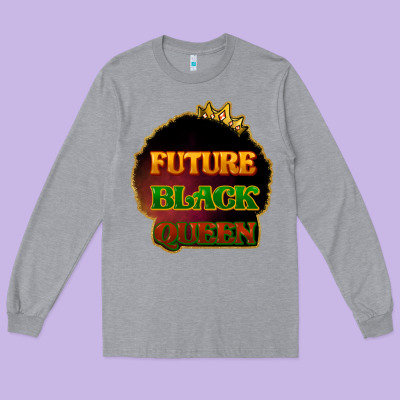 Future Black Queen Long Sleeve Tee Designed By Howdyjamesfarm