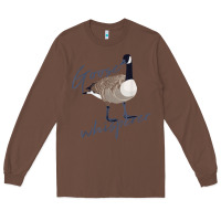 Chestnut Canadian Goose Whisperer Shirt Funny Cute Bird Hunter Gift 2 Long Sleeve Tee - minhPixels
