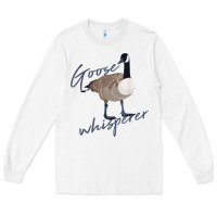 White Canadian Goose Whisperer Shirt Funny Cute Bird Hunter Gift 2 Long Sleeve Tee - minhPixels