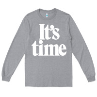 Heather Grey its time Long Sleeve Tee - minhPixels
