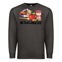Smoke teacher life with books  pen and coffee Premium Sweatshirt - Artiststas