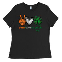 Black peace love st patrick's day Ladies Tee - Bettercallsaul