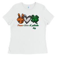 White peace love st patrick's day Ladies Tee - Bettercallsaul