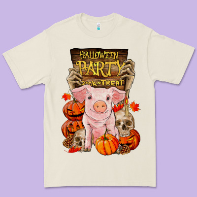 Halloween Party Pig Premium Tee Designed By Ranaportraitstore