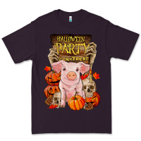 Plum halloween party pig Premium Tee - RanaPortraitStore