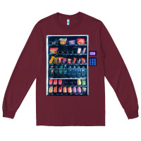 Burgundy Funny Costumes for Halloween Vending Machine Silvester Long Sleeve Tee - minhPixels